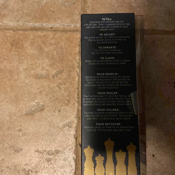 Olde Thompson Salt Mill nwt Silver Garanite - Picture 3 of 3